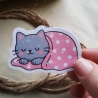 Kawaii Katze Sticker unter Decke - groß