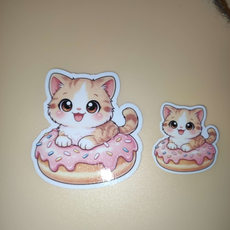 Kawaii Sticker - Donut Katze