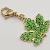Ahornblatt grün Clip Anhänger Bettelarmband Kinder