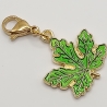 Ahornblatt Charm grün Clip Anhänger Bettelarmband Kinder