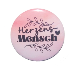 Herzensmensch Magnet 50 mm rund Liebe Freundschaft
