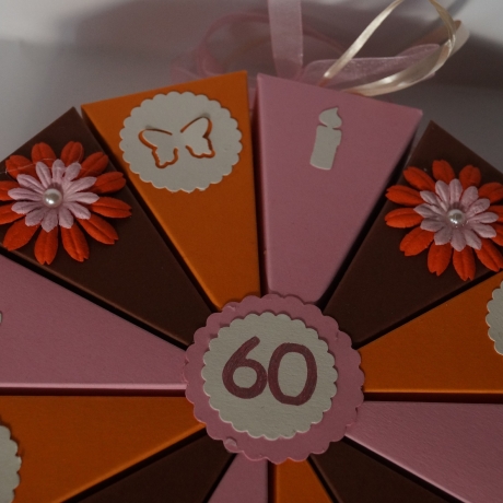 Geldgeschenk, Geldgeschenkverpackung zum  60.Geburtstag