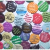 Humorvolle Sprüche - Bunt gemischte Tüte - 10 x Buttons 25mm