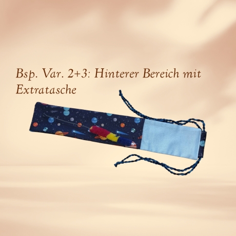 Flötentasche mit Namen, Flötenbeutel - Weltall personalisierbar 