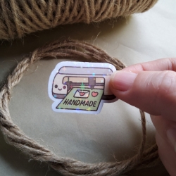 Kawaii Plotter Sticker – Handmade - klein