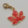 Ahornblatt Charm rot Clip Anhänger Bettelarmband Kinder