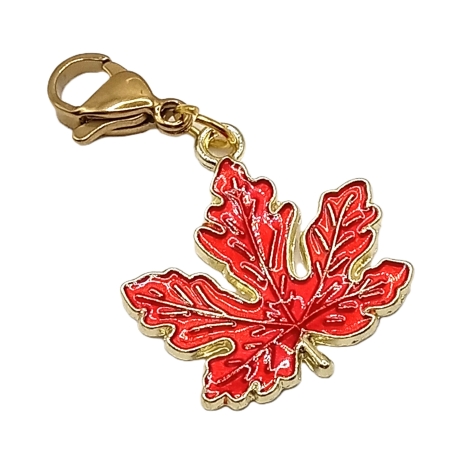 Ahornblatt Charm rot Clip Anhänger Bettelarmband Kinder