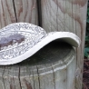 Deko Keramik-Blatt mit Seepferdchen