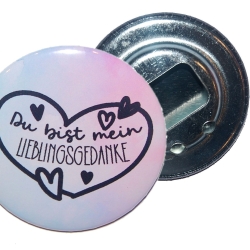 Du bist mein Lieblingsgedanke Flaschenöffner 59 mm Metall Liebe