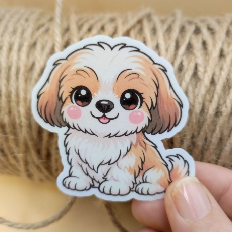 Kawaii Sticker – Hund Shi-Tzu