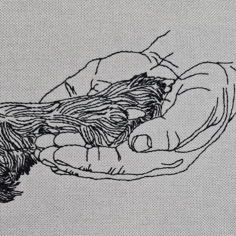 leg deine Pfote in meine Hand - Motiv 3 - 20x20 