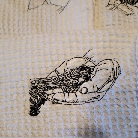 leg deine Pfote in meine Hand - Motiv 3 - 20x20 