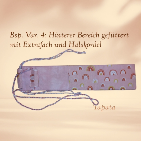 Flötentasche mit Namen, Flötenbeutel - Smile personalisierbar 