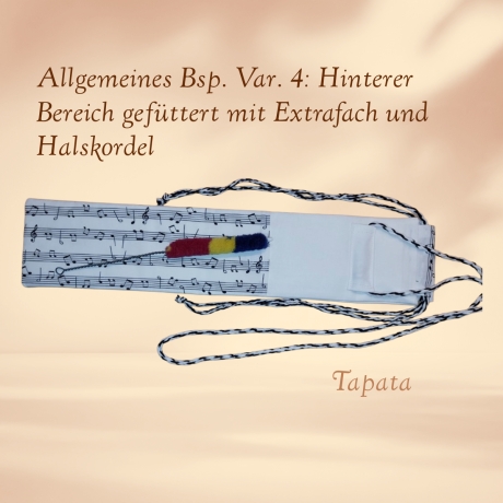Flötentasche mit Namen, Flötenbeutel - Herzerl