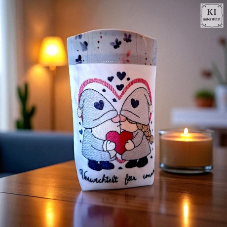 Stickdateien Wichtelliebe inkl. ITH-Anhänger & Teelichthüllen