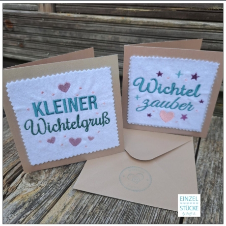 Stickdateien Wichtelliebe inkl. ITH-Anhänger & Teelichthüllen