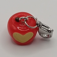 süßer roter Apfel mit Herz Clip Anhänger Bettelarmband Kinder