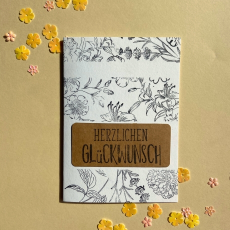 Geburtstagskarte mit Blumen
