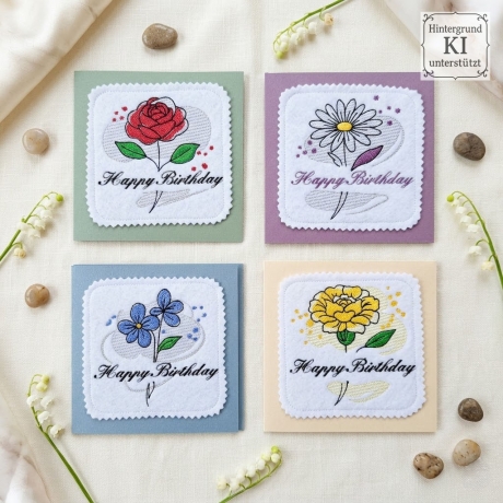 0056- Stickdateien Jahresblumen inkl. ITH