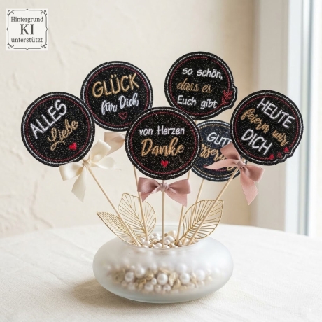 0057- ITH Blumenstecker und Texte für jeden Anlass