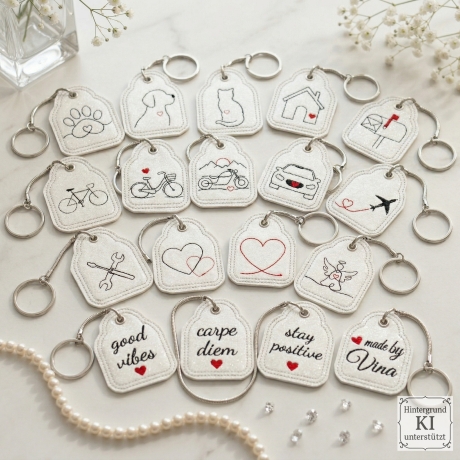 0062 Stickdateien ITH Schlüsselanhänger – 29 Motiv – 108 Dateien