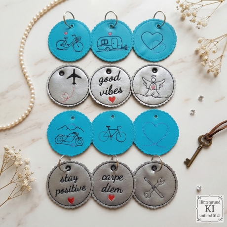 0062 Stickdateien ITH Schlüsselanhänger – 29 Motiv – 108 Dateien