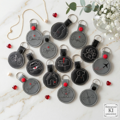 0062 Stickdateien ITH Schlüsselanhänger – 29 Motiv – 108 Dateien