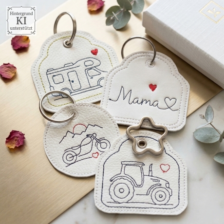 0062 Stickdateien ITH Schlüsselanhänger – 29 Motiv – 108 Dateien