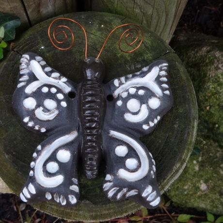 Keramik - Schmetterling - zur Wandhängung