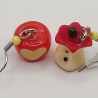 angebissener und Herz Apfel rot Ohrhänger Ohrringe Modeschmuck