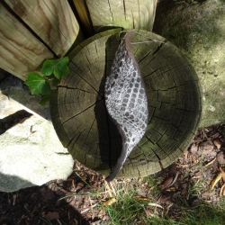 Keramik - Windspiel; Blatt klein