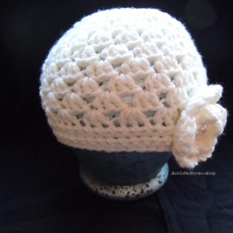 Merino-Taufmütze Janina 34-40cm Kopfumfang