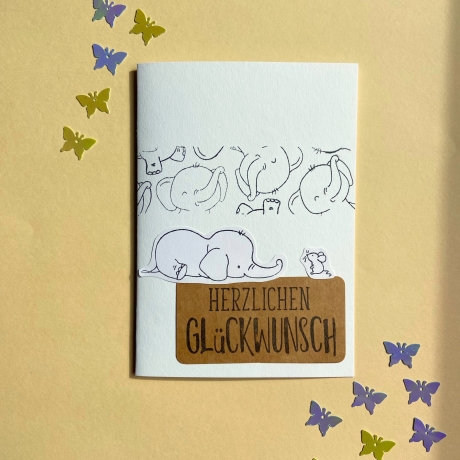 Geburtstagskarte Elefant