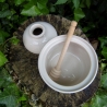 Keramik - Honigtopf mit Honigöffel; 3-tlg.