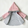 Wichteljacke aus Wollwalk Gr.62/68 rosa, Zwergenjacke handmade
