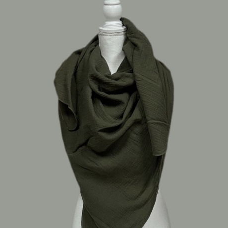 Musselin Tuch XXL | Schal | Halstuch | Dreieckstuch | 42 Farben