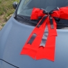 Riesen Autogeschenk Schleife rot mit schwarz, Dekoschleife, Auto