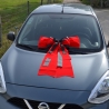 Riesen Autogeschenk Schleife rot mit schwarz, Dekoschleife, Auto