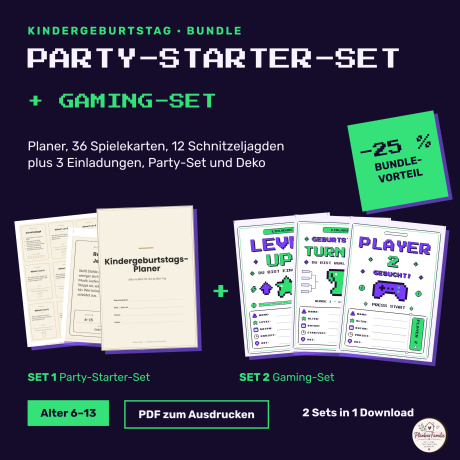 Kindergeburtstag Bundle Gaming: Party-Set + Starter-Set, PDF