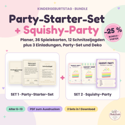 Kindergeburtstag Bundle Squishy: Party-Set + Starter-Set
