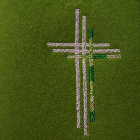 Gotteslobhülle, Wollfilz mit Motiv Kreuz