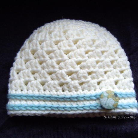 Merino-Taufmütze Moritz 34-40cm Kopfumfang