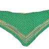 Grünes Dreiecktuch in flachen Rippen handgestrickt ca 45 x 170 cm