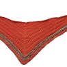 Dreiecktuch Orange in Lochmuster handgestrickt ca 45 x 200 cm