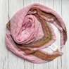 Rosa Dreiecktuch in flachen Rippen handgestrickt ca 80 x 200 cm