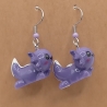 süße Axolotl lila Ohrhänger Ohrringe Modeschmuck