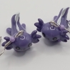 süße Axolotl lila Ohrhänger Ohrringe Modeschmuck