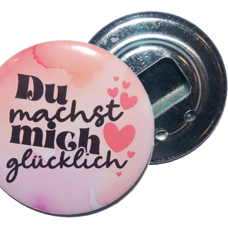 Liebesspruch Flaschenöffner 59 mm Metall Liebe