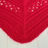 Minituch Kirschrot gestrickt mit Schurwolle (Merino) ca 22x100 cm