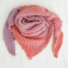 Kleines Stricktuch Flieder Apricot handgestrickt ca 40 x 115 cm